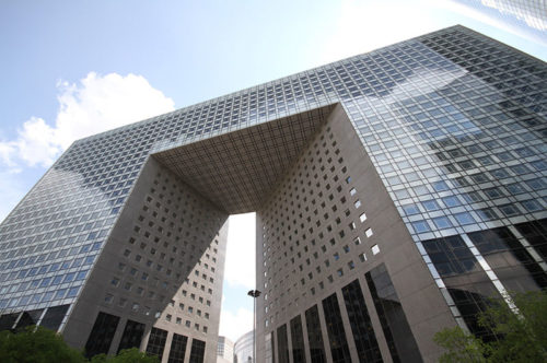 The tower "La Pacific" in Paris-la Défense