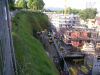 Securing the environment of a construction site (Stabilising a faulty slope)